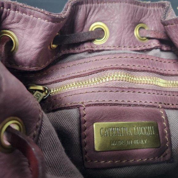 NWT Caterina Lucchi Campomaggi Artisans 60's Vibe Fringe Bag Deep Purple - Picture 6 of 8